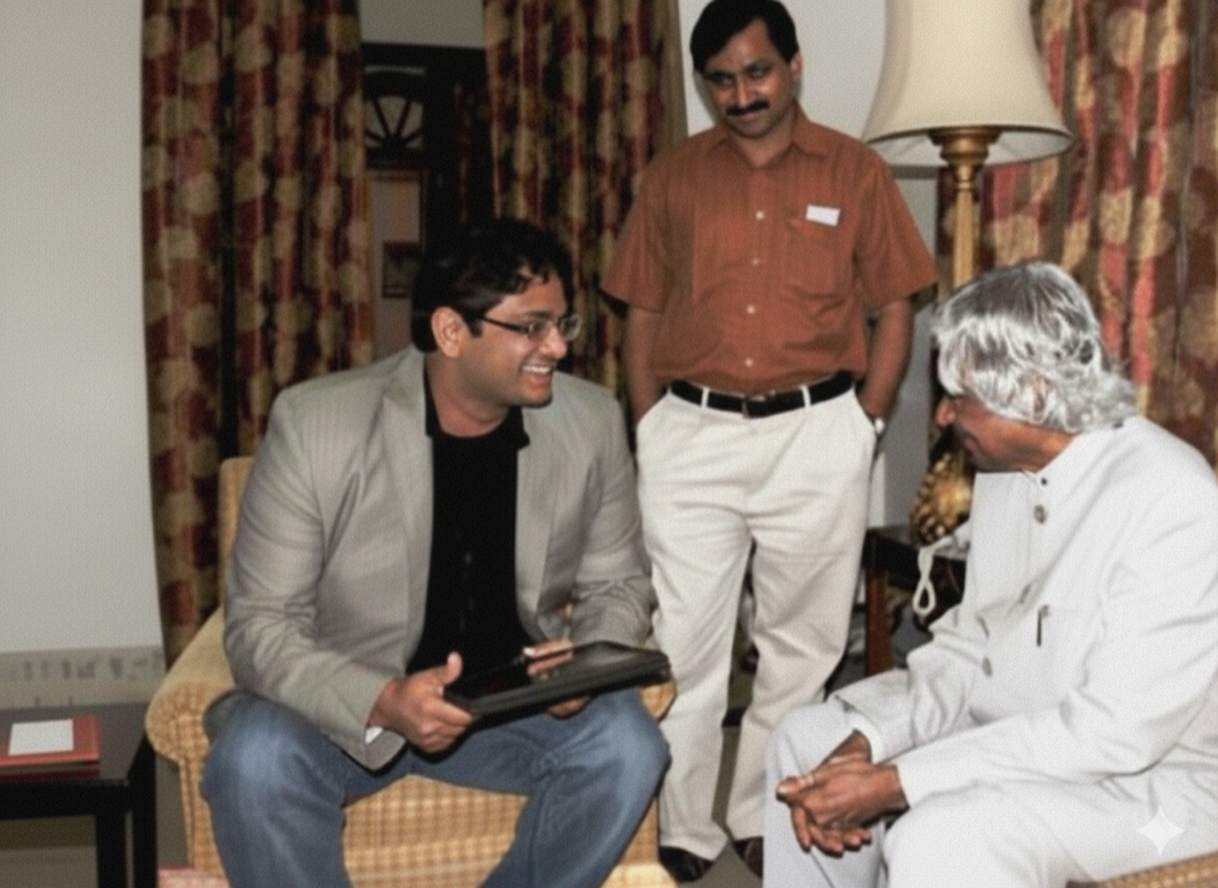 Ravi Machani meeting Dr. A.P.J. Abdul Kalam — the conversation that led to the founding of IndiVillage in 2010